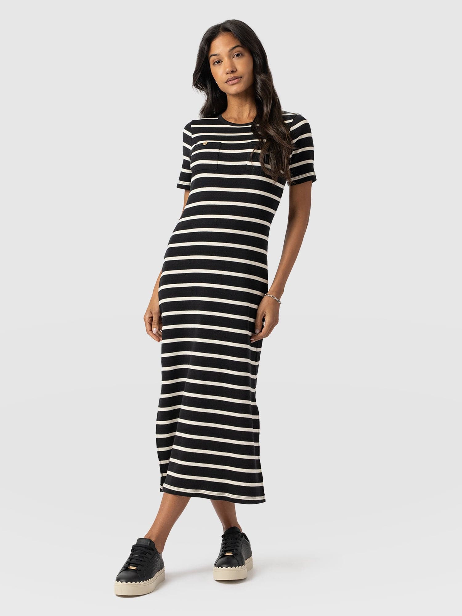 Helena T-Shirt Dress Stripe - Women's Dresses | Saint and Sofia® EU