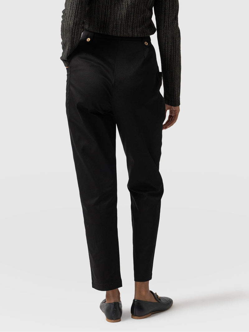 High Waisted Cargo Pant Black - Women's Trousers | Saint + Sofia® EU