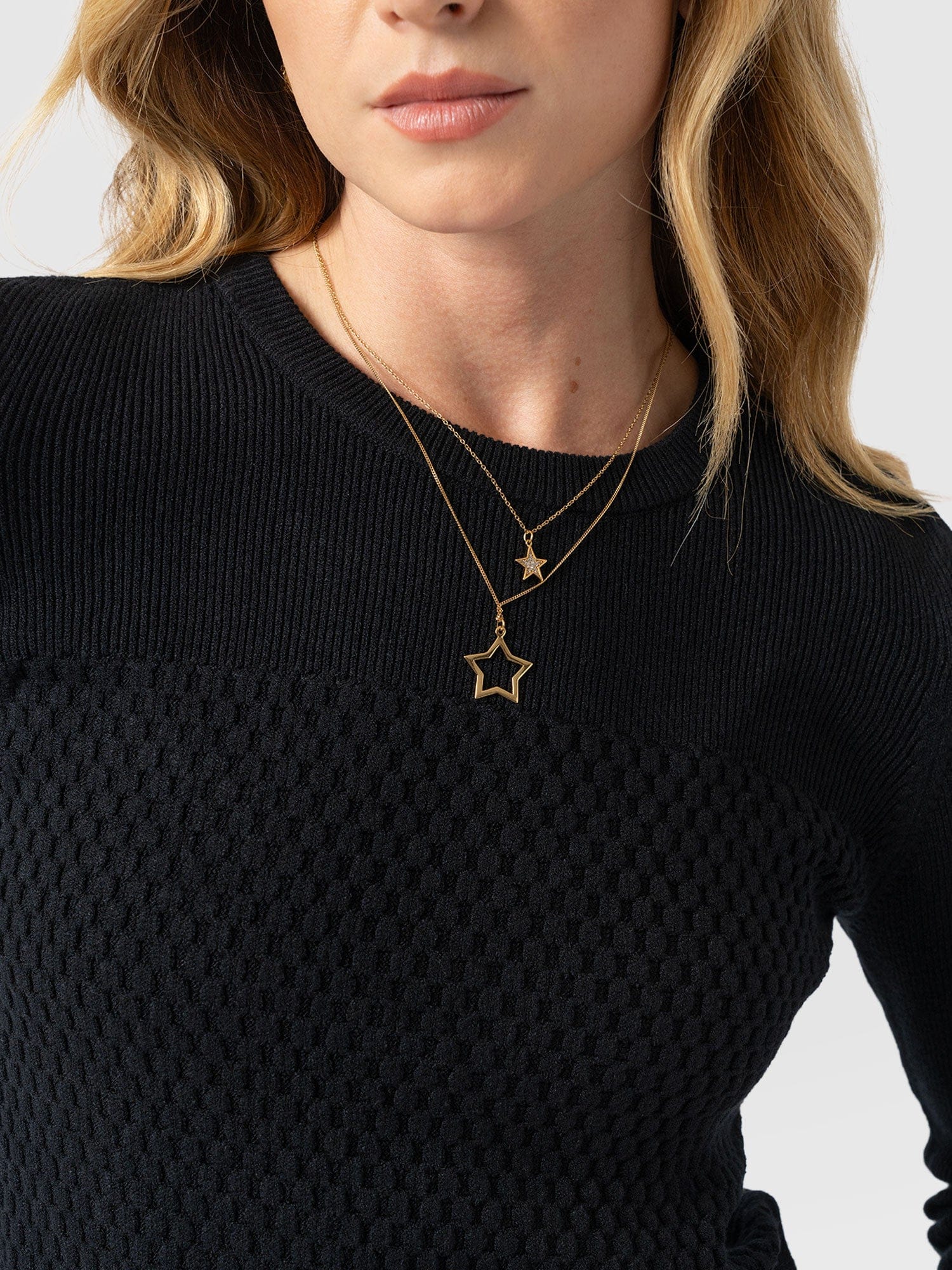 Honeycomb Rib Jumper Black - Women's Jumpers | Saint + Sofia® EU