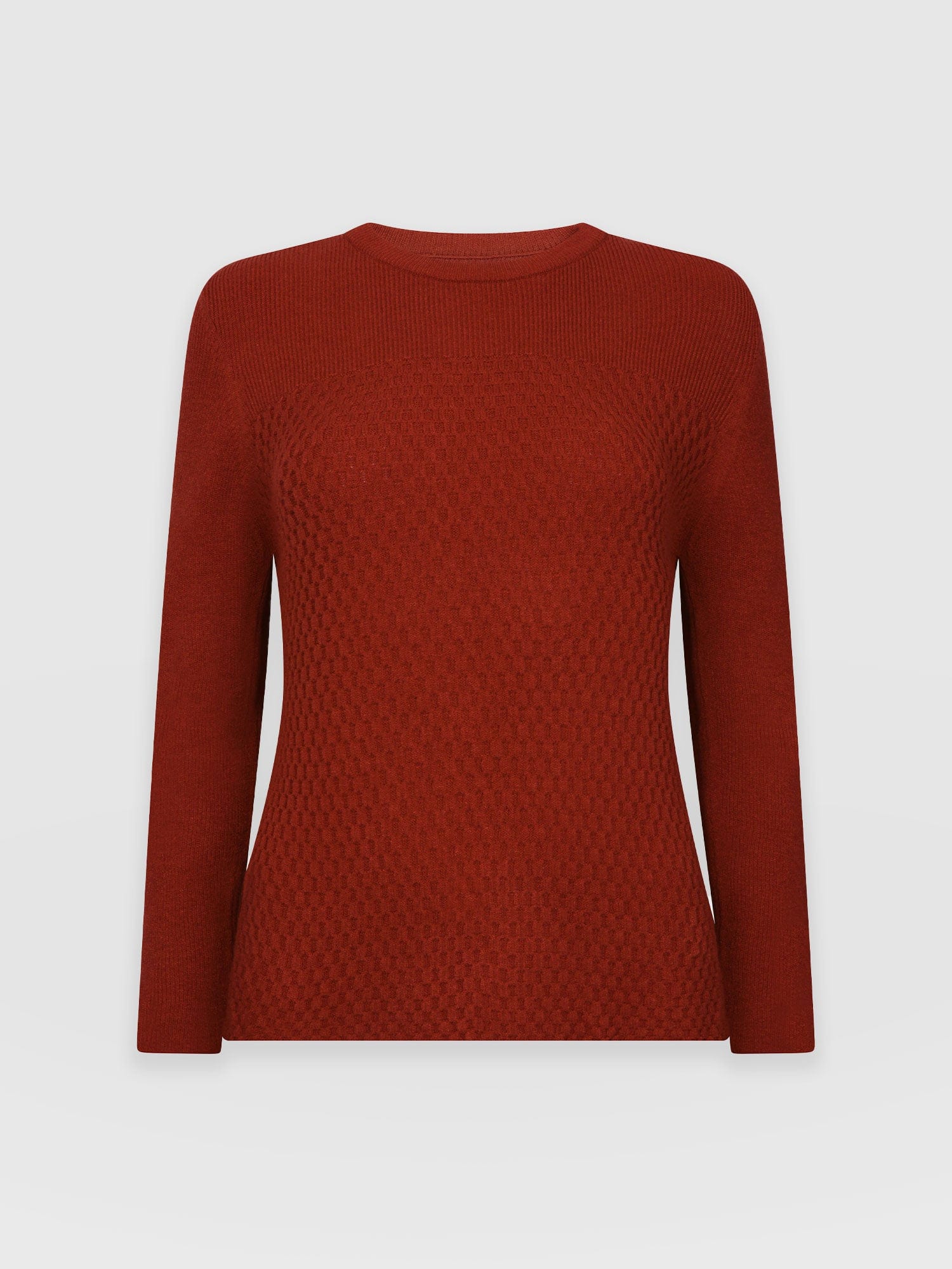 Honeycomb Rib Jumper Burgundy - Women's Jumpers | Saint + Sofia® EU