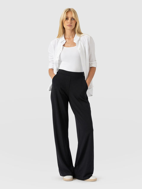 Hoxton Straight Leg Pant - Black - Women's Trousers | Saint and Sofia® EU