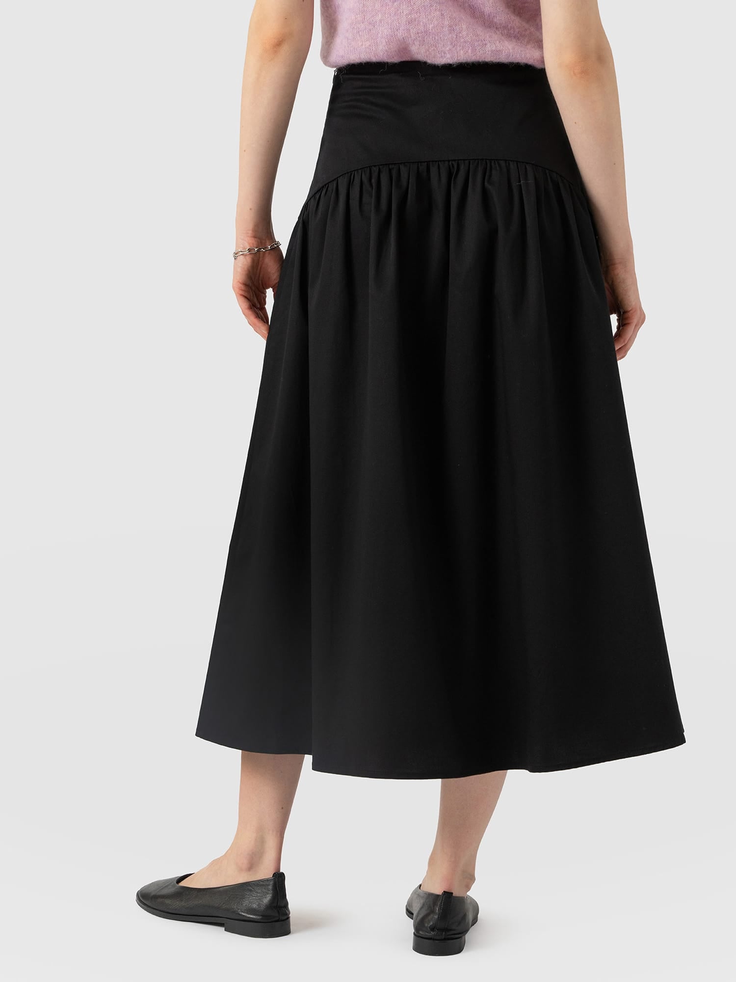 Indie Basque Waist Skirt - Black - Women's Skirts | Saint and Sofia® EU