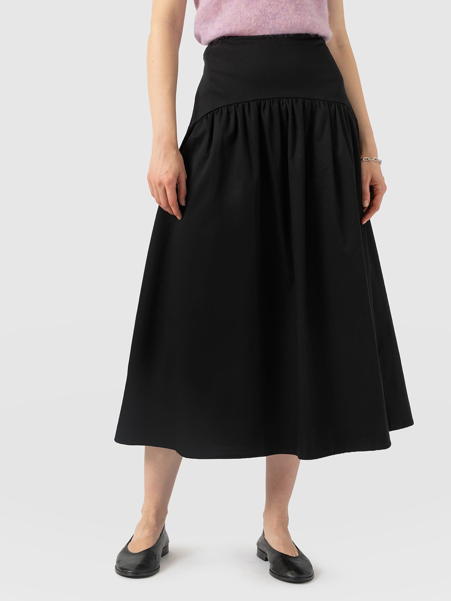 Indie Basque Waist Skirt - Black - Women's Skirts | Saint and Sofia® EU