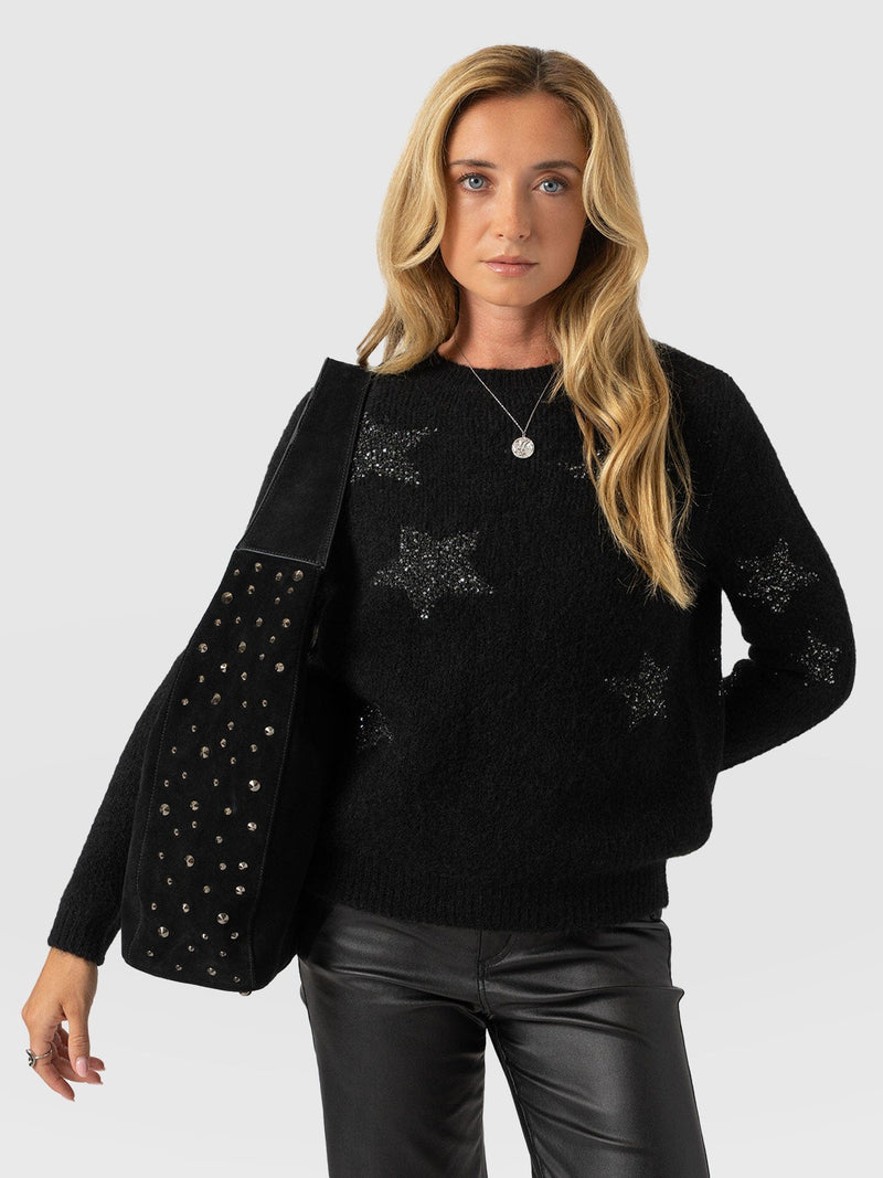 Indy Star Jumper - Black - Women's Jumpers | Saint + Sofia® EU