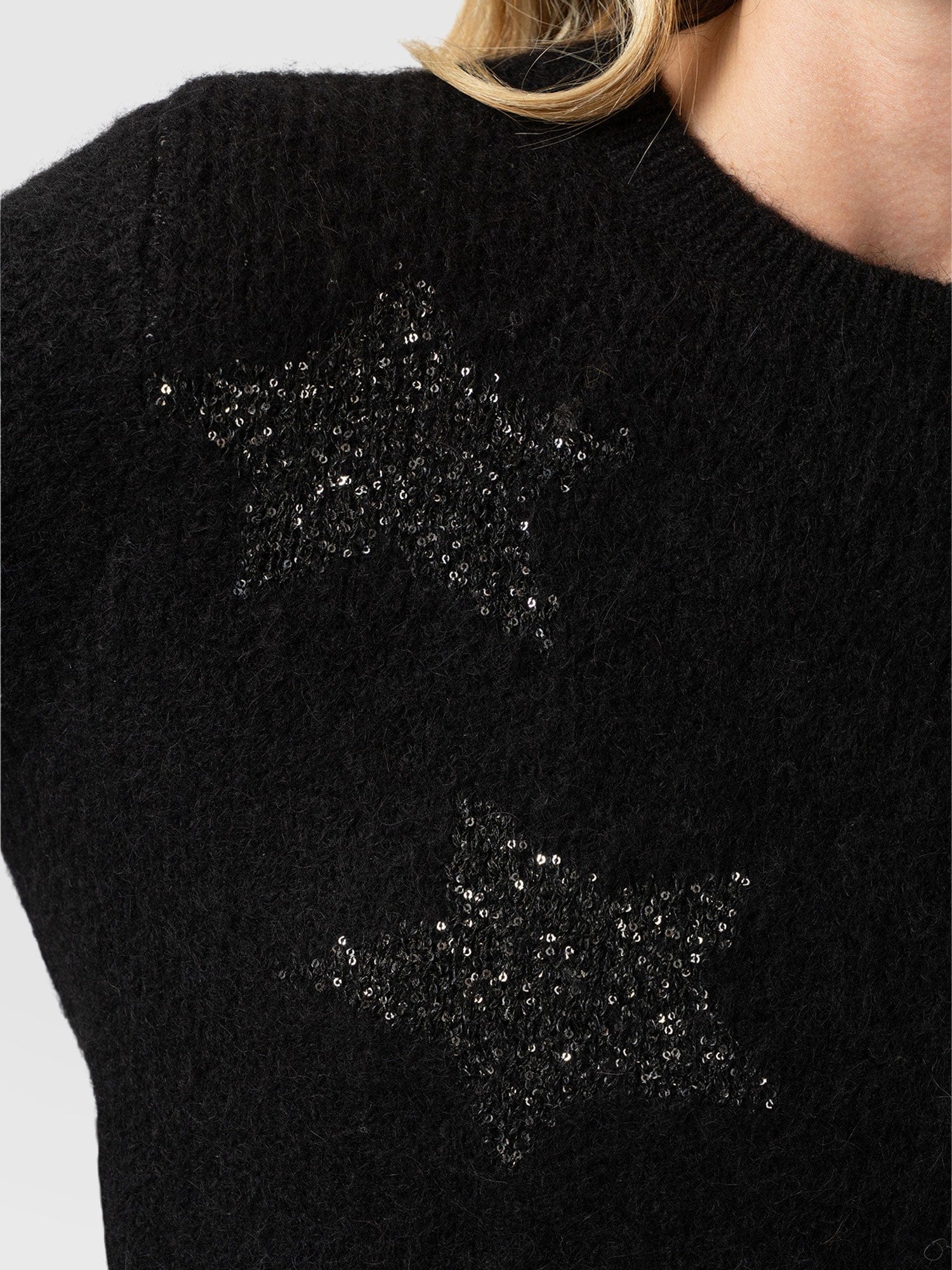Indy Star Jumper - Black - Women's Jumpers | Saint + Sofia® EU