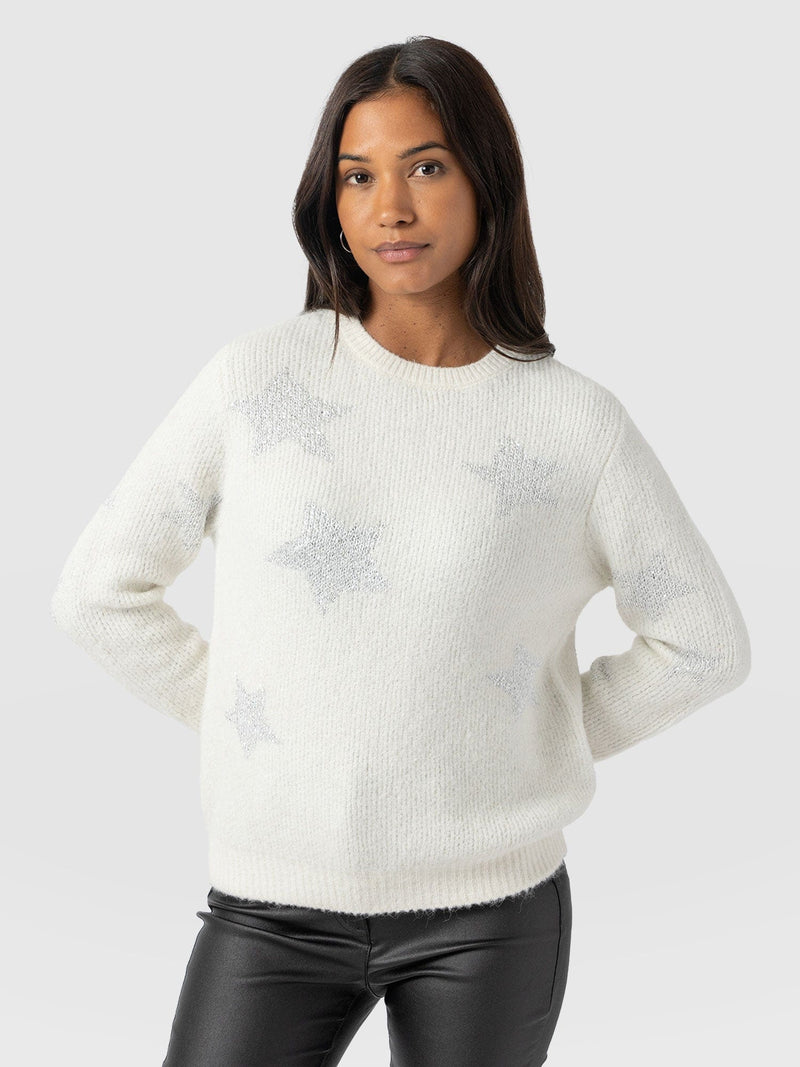 Indy Star Jumper - Cream - Women's Jumpers | Saint + Sofia® EU