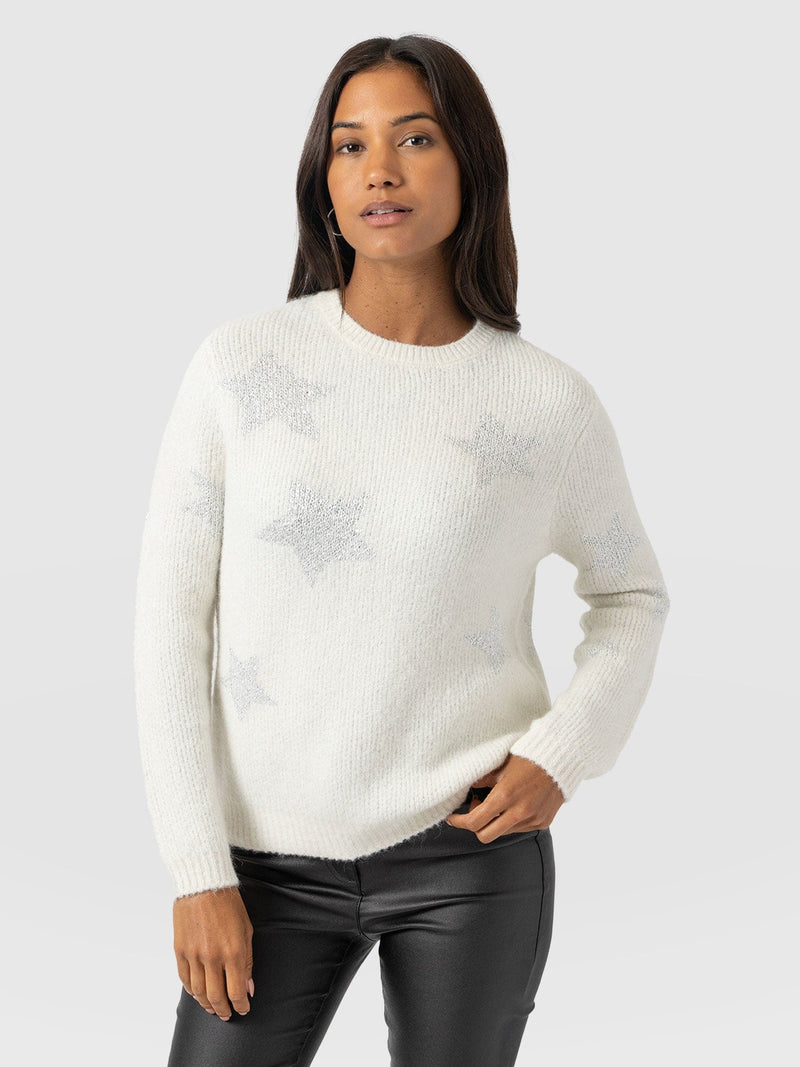 Indy Star Jumper - Cream - Women's Jumpers | Saint + Sofia® EU
