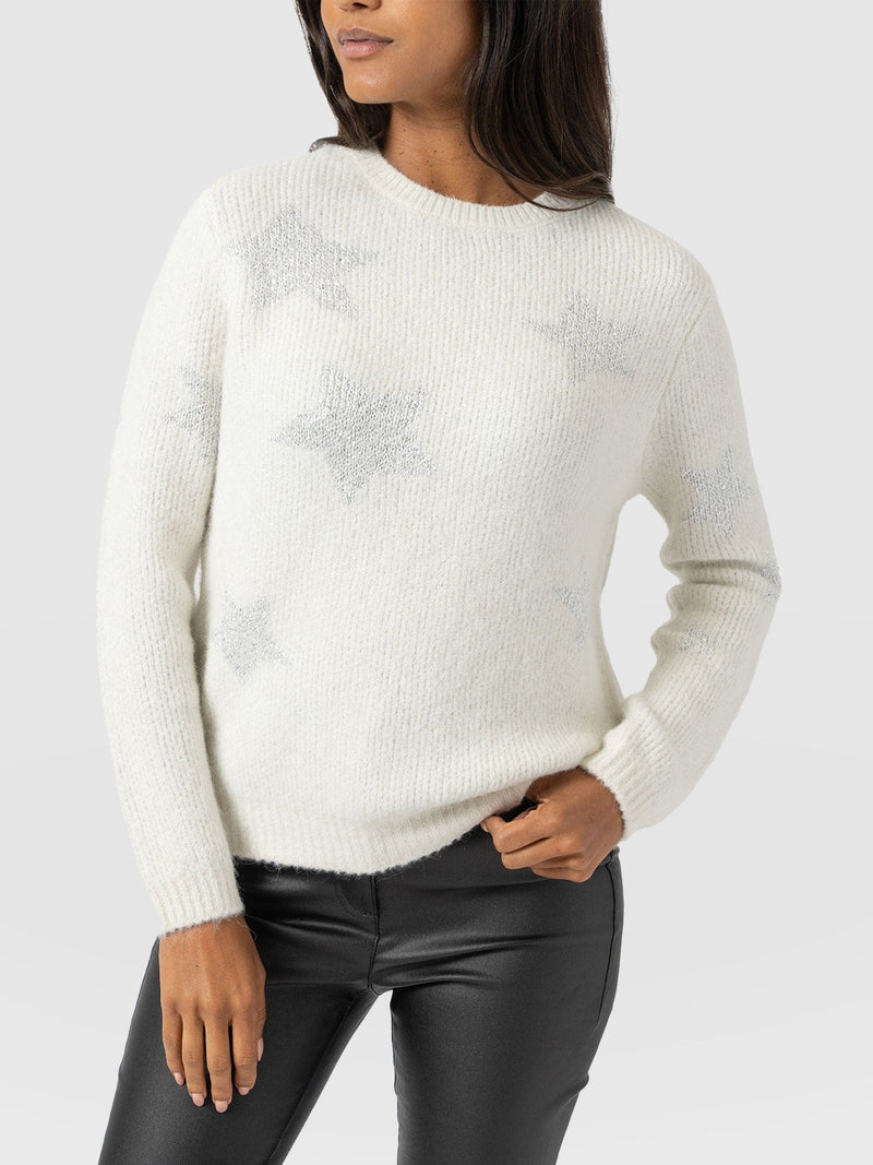 Indy Star Jumper - Cream - Women's Jumpers | Saint + Sofia® EU