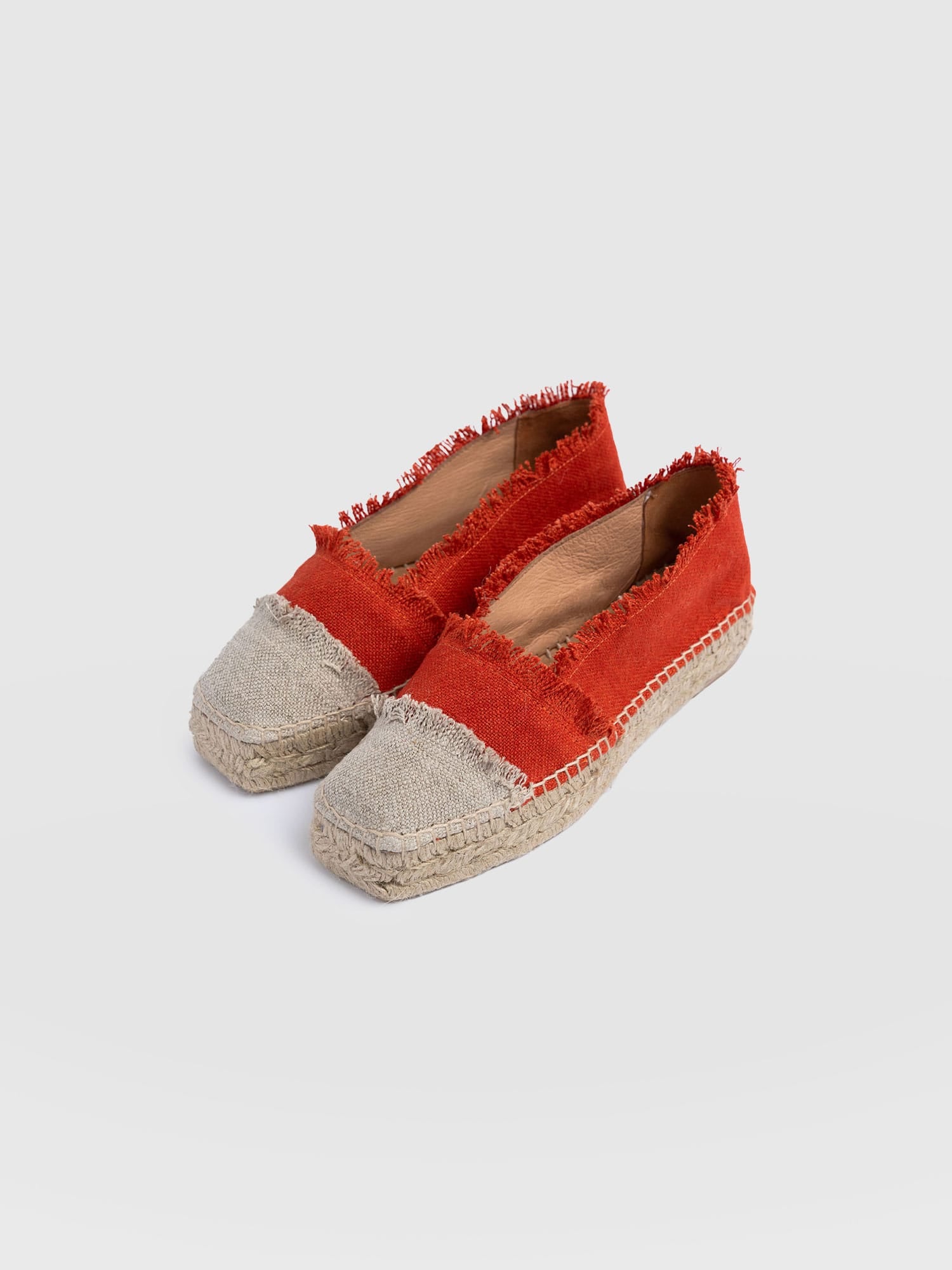 Ivy Frayed Espadrille Pumps - Orange - Women's Sandalss | Saint + Sofia® EU