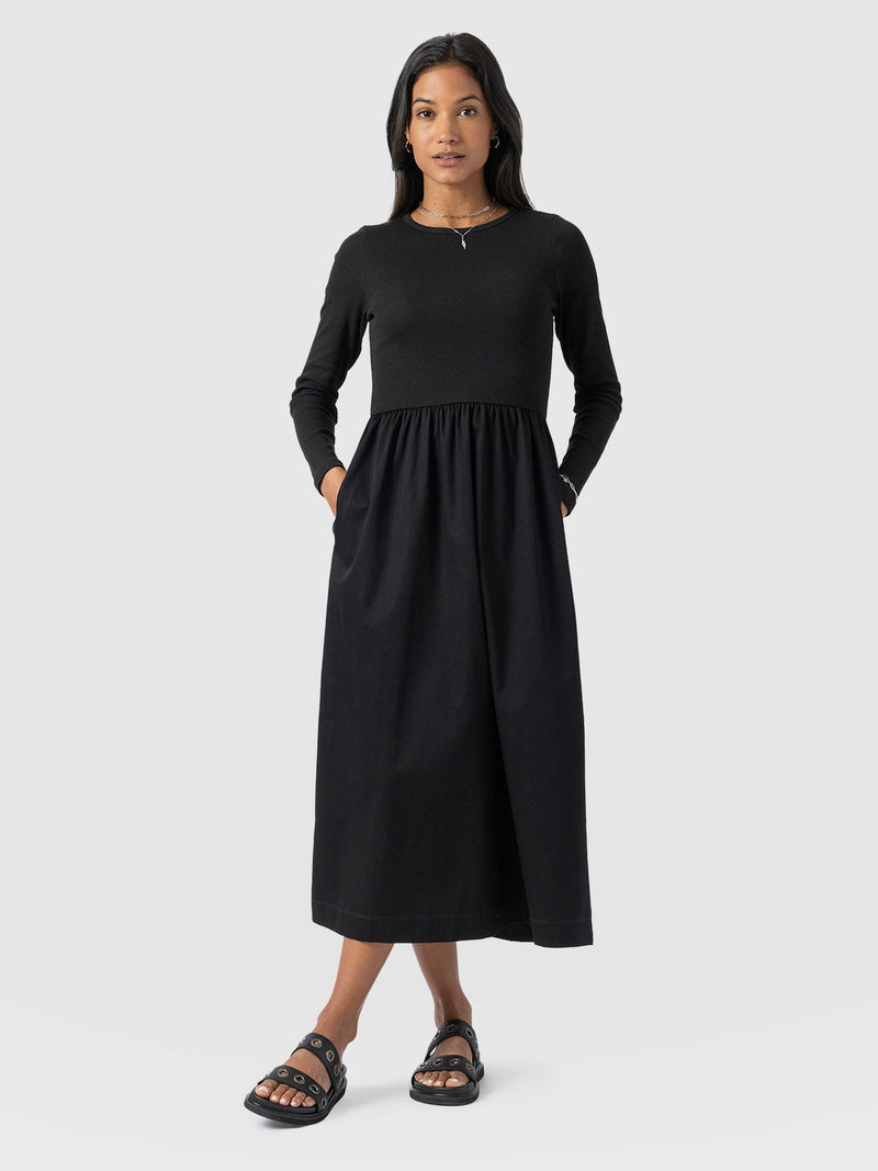 Ivy Full Skirt Dress Black - Women's Dresses | Saint + Sofia® EU