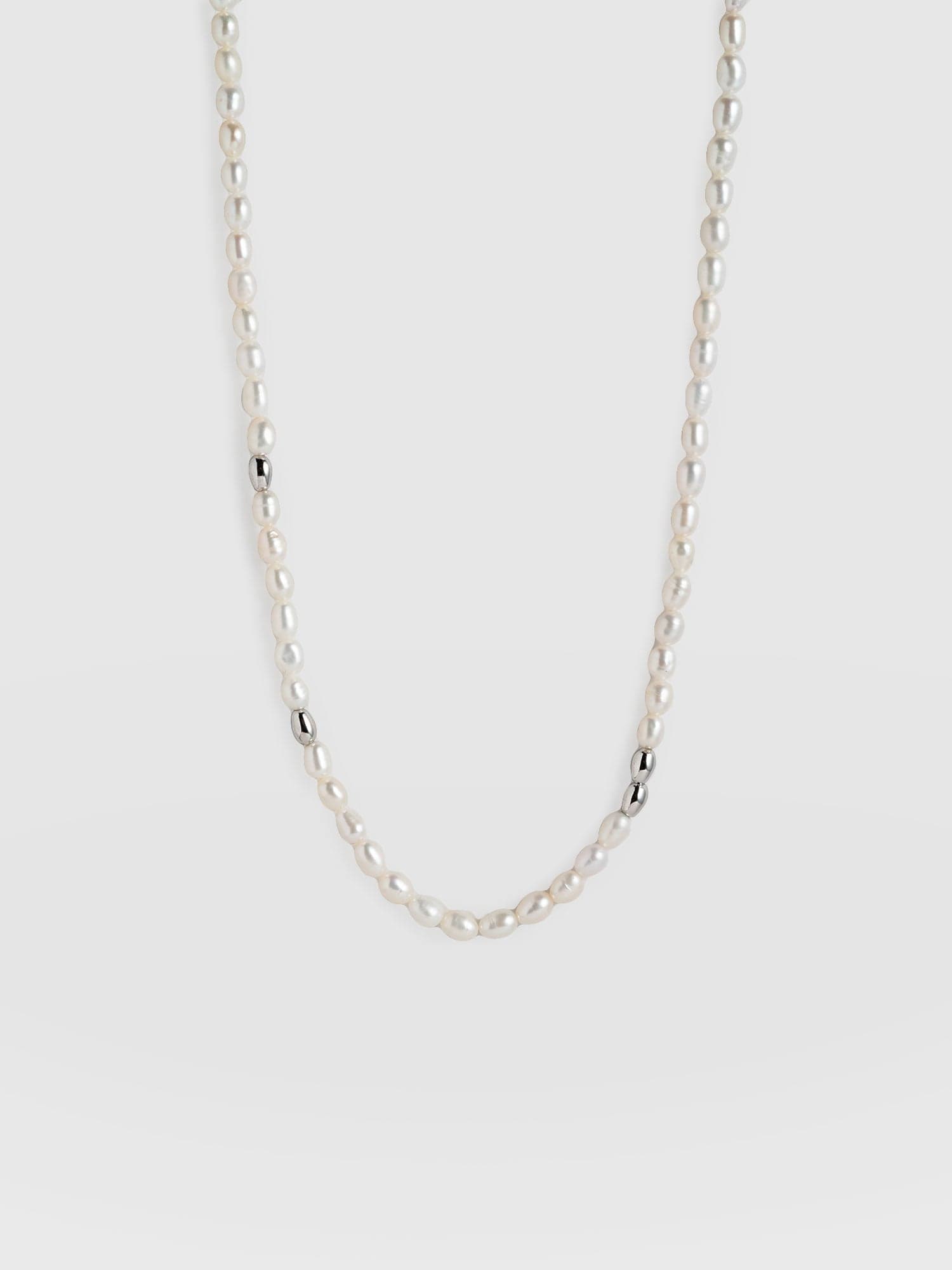 Jacqueline Pearl Necklace Silver - Women's Jewellery |  Saint + Sofia® EU