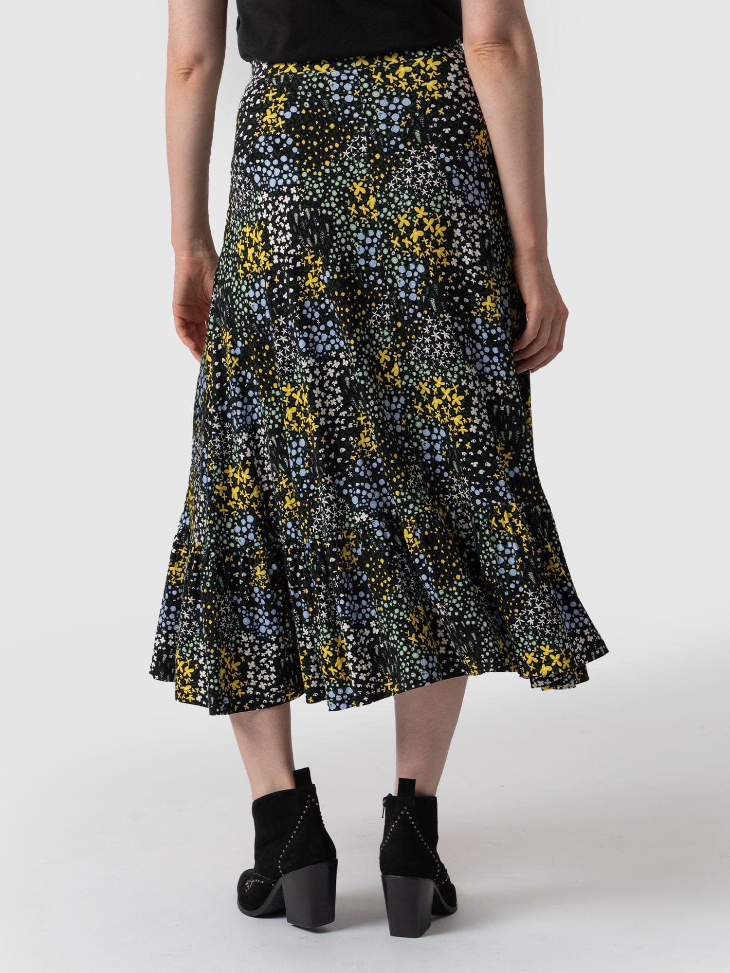 Jersey Riley Skirt Blue Ditsy Floral - Women's Skirts | Saint + Sofia® EU