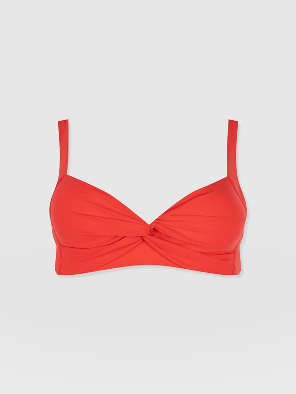 Jesse Twist Front Bikini Top - Red - Women's Swimwear | Saint + Sofia® EU