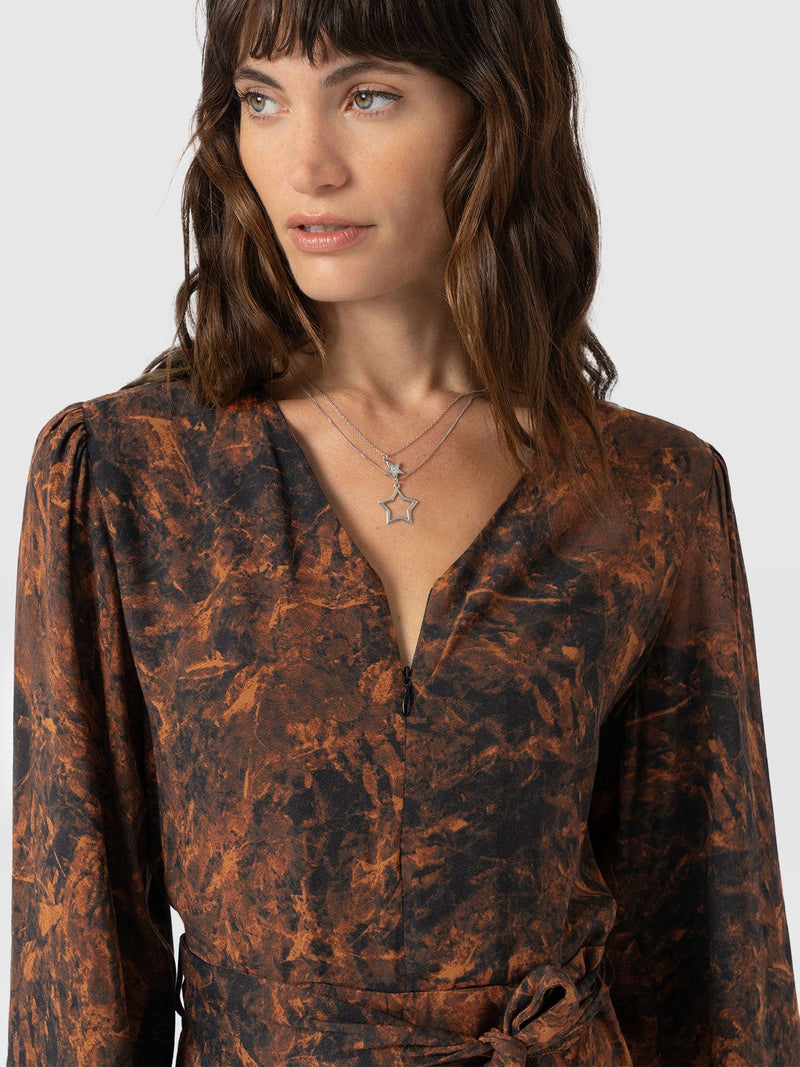 Joselyn Mini Dress - Brown Marble - Women's Dresses | Saint + Sofia® EU