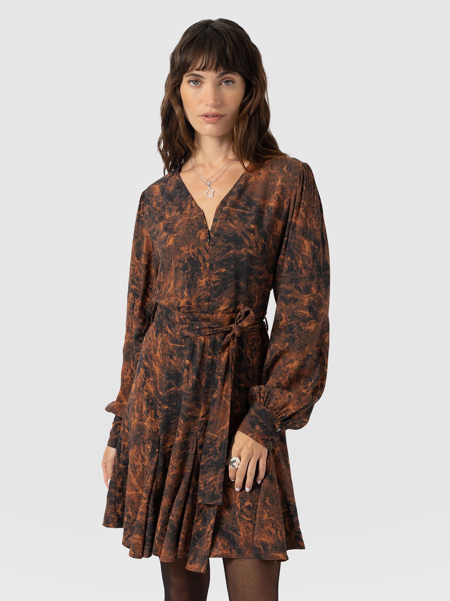 Joselyn Mini Dress - Brown Marble - Women's Dresses | Saint + Sofia® EU
