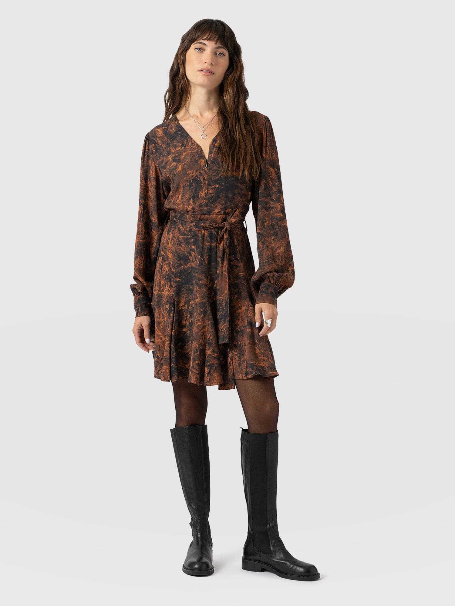 Joselyn Mini Dress - Brown Marble - Women's Dresses | Saint + Sofia® EU