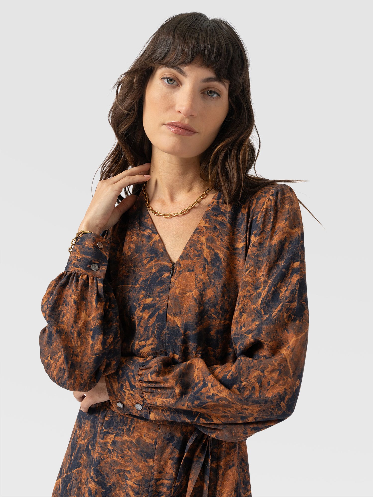 Joselyn Mini Dress - Brown Marble - Women's Dresses | Saint + Sofia® EU