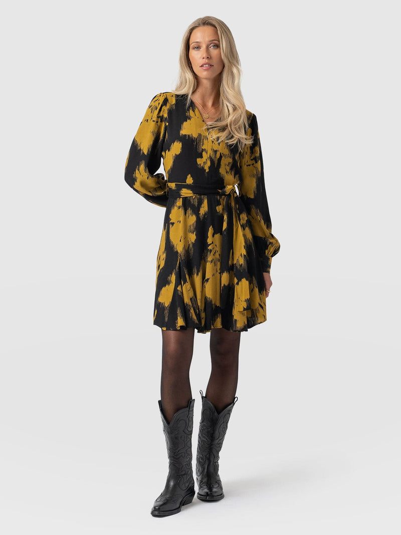 Joselyn Mini Dress Yellow Fade Floral - Women's Dresses | Saint + Sofia® EU