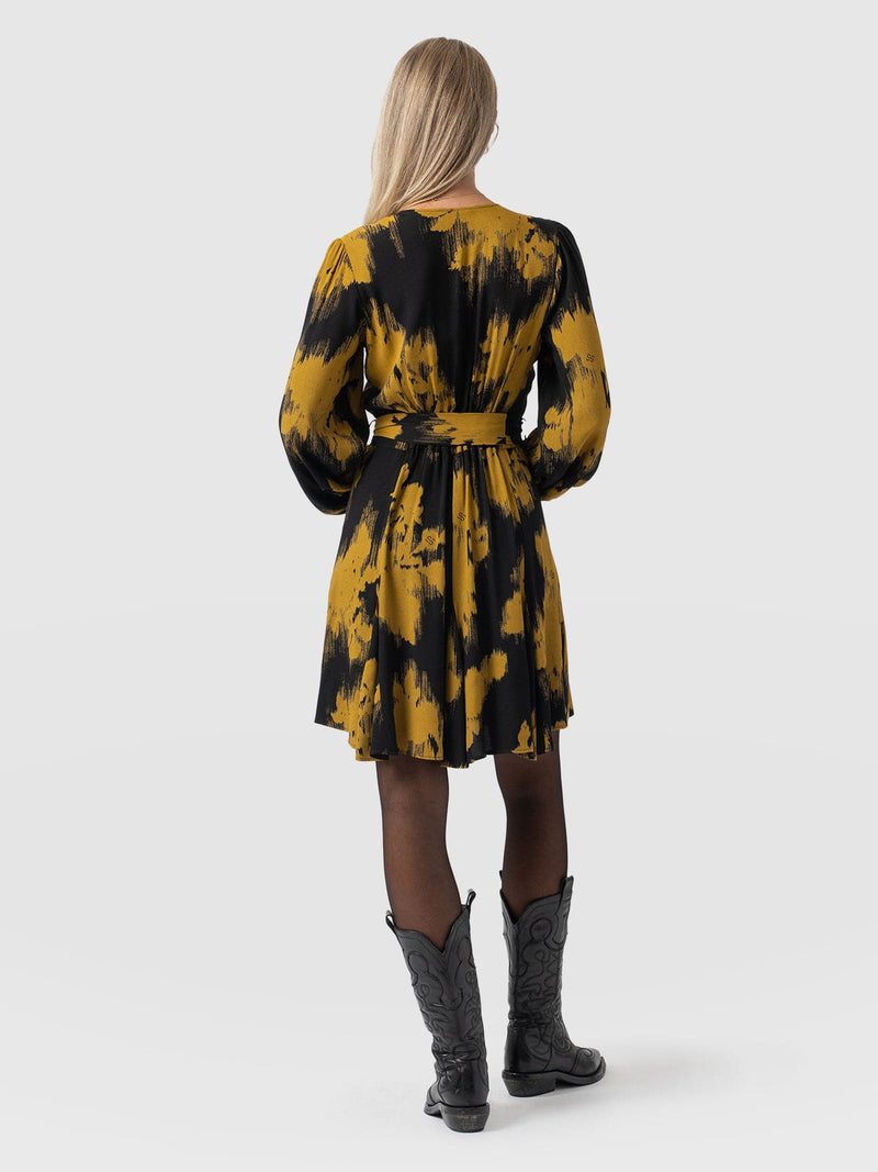 Joselyn Mini Dress Yellow Fade Floral - Women's Dresses | Saint + Sofia® EU