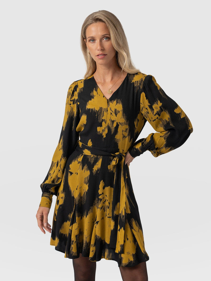 Joselyn Mini Dress Yellow Fade Floral - Women's Dresses | Saint + Sofia® EU