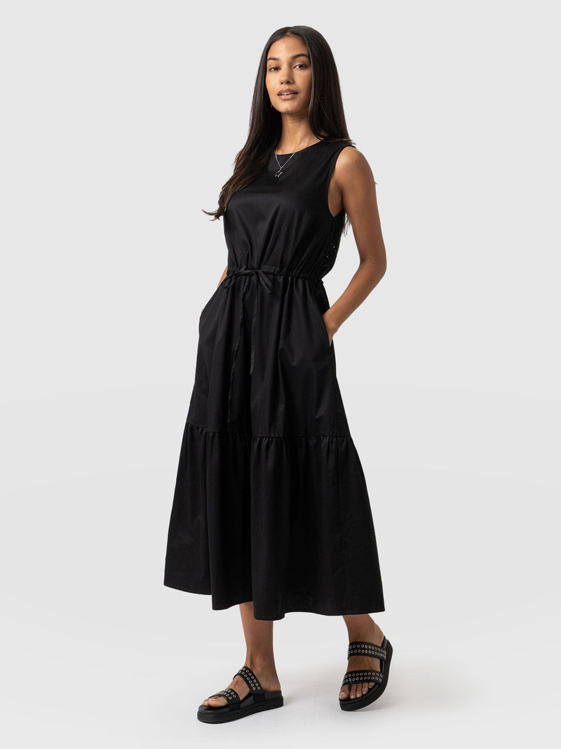 Kara Dress Black Broderie - Women's Dresses | Saint + Sofia® EU