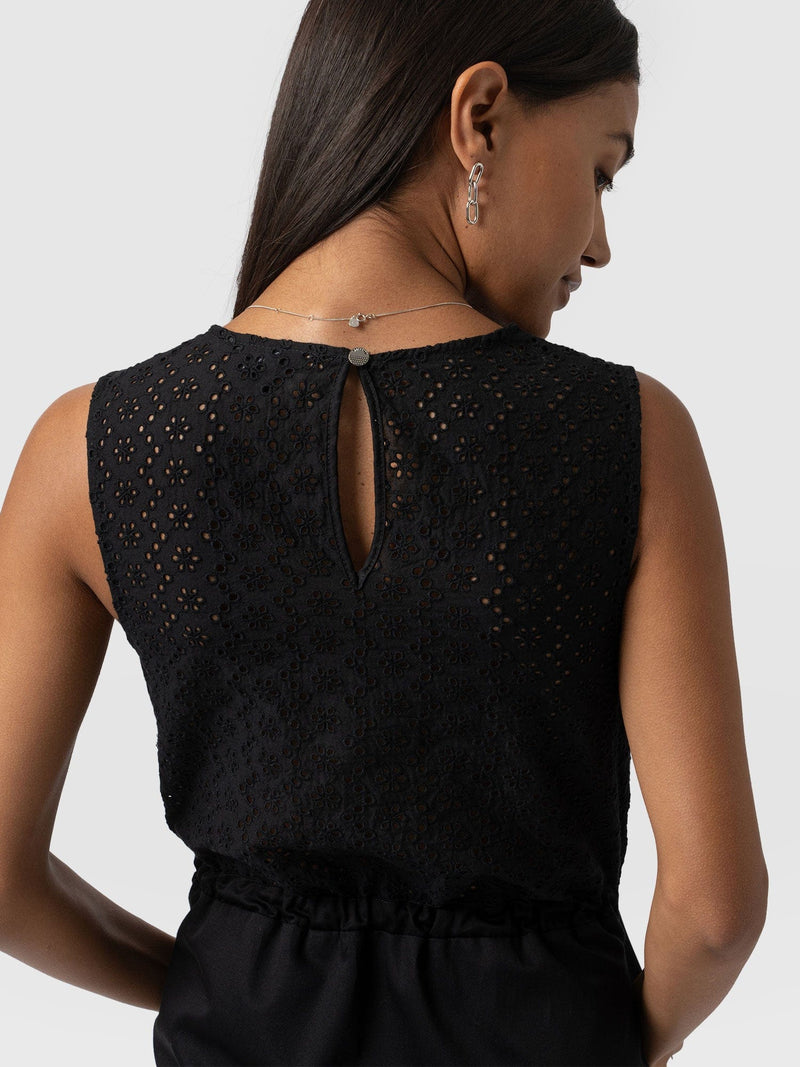 Kara Dress Black Broderie - Women's Dresses | Saint + Sofia® EU