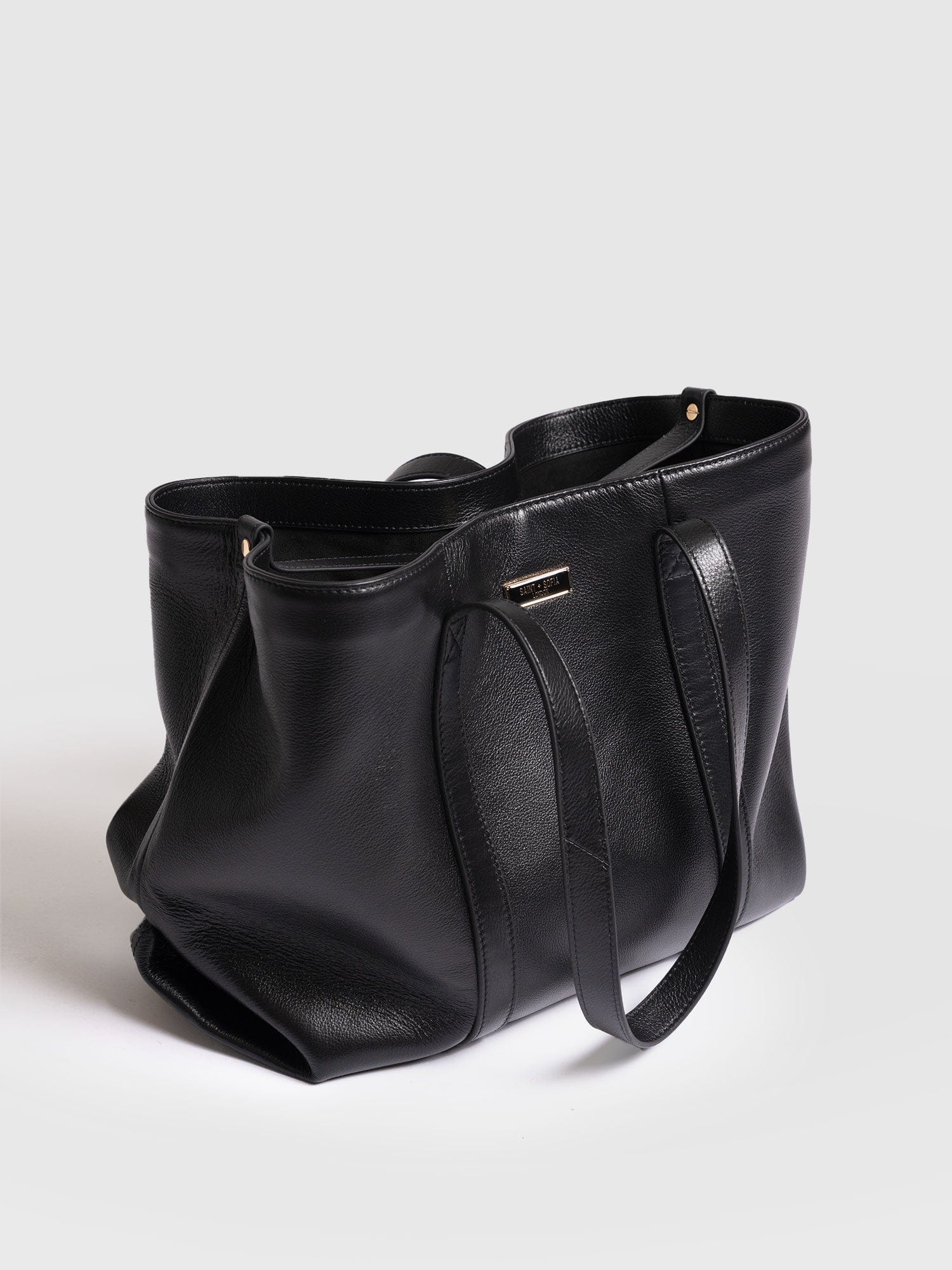 Kara Shopper Bag - Black Leather - Women's Handbags | Saint + Sofia® EU