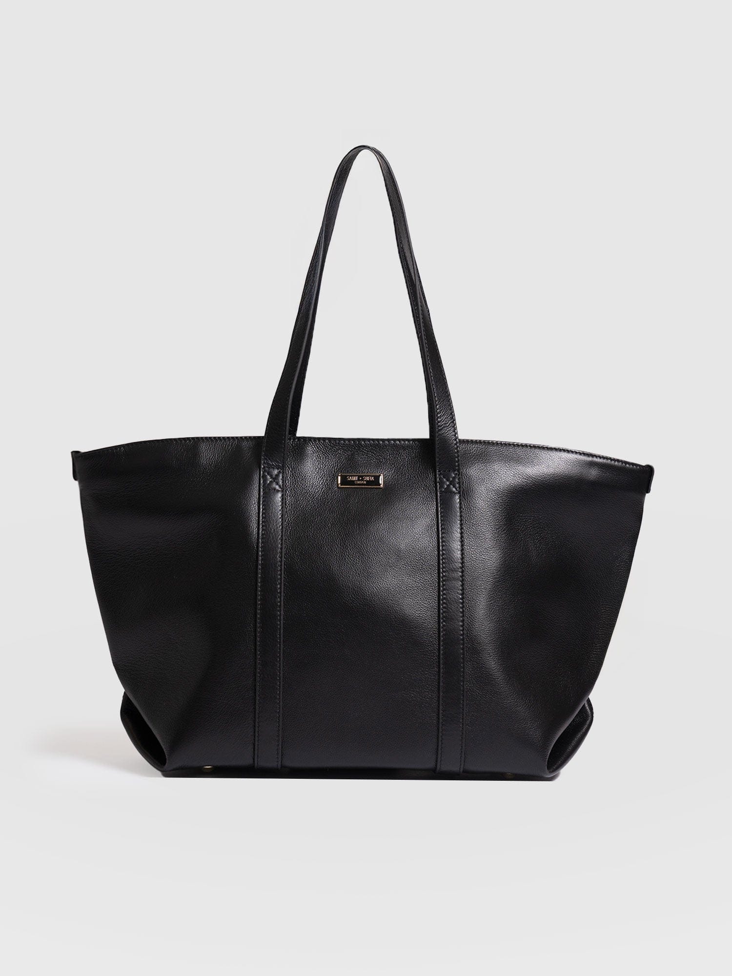 Kara Shopper Bag - Black Leather - Women's Handbags | Saint + Sofia® EU