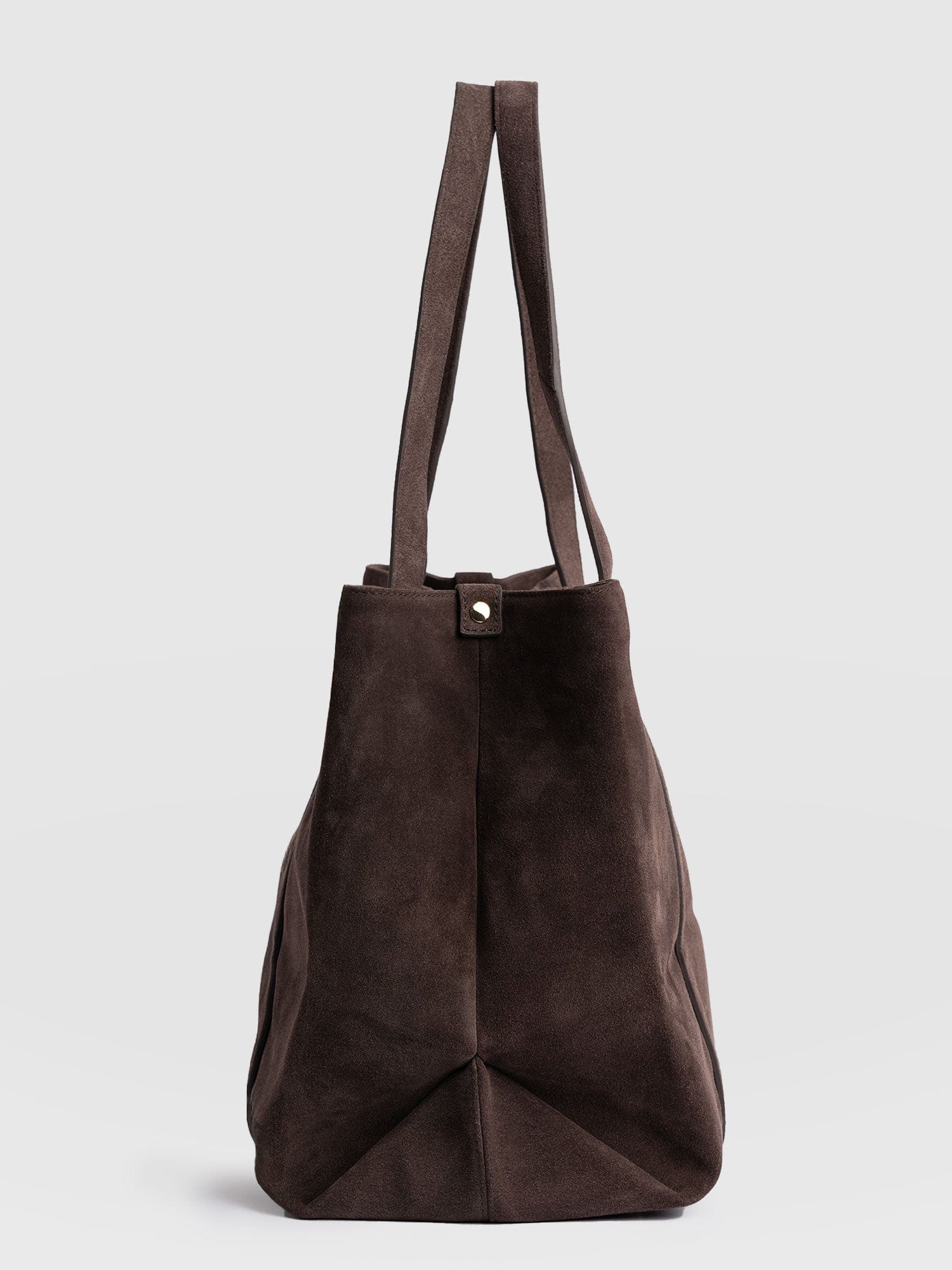 Kara Shopper Bag Brown Suede - Women's Bags | Saint + Sofia® EU