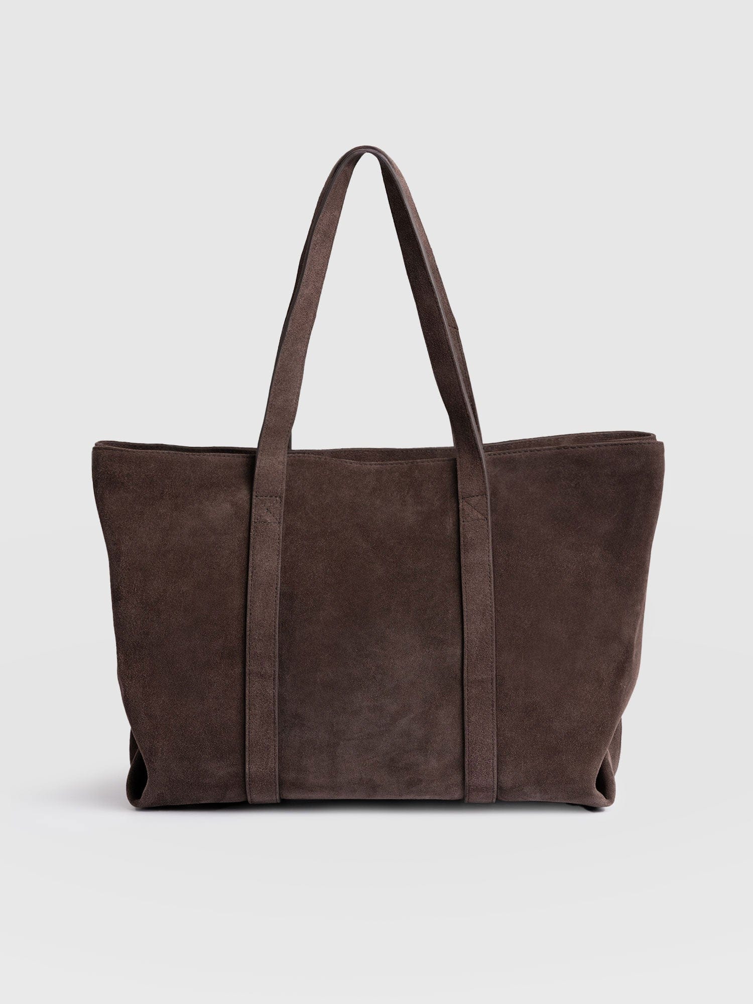 Kara Shopper Bag Brown Suede - Women's Bags | Saint + Sofia® EU