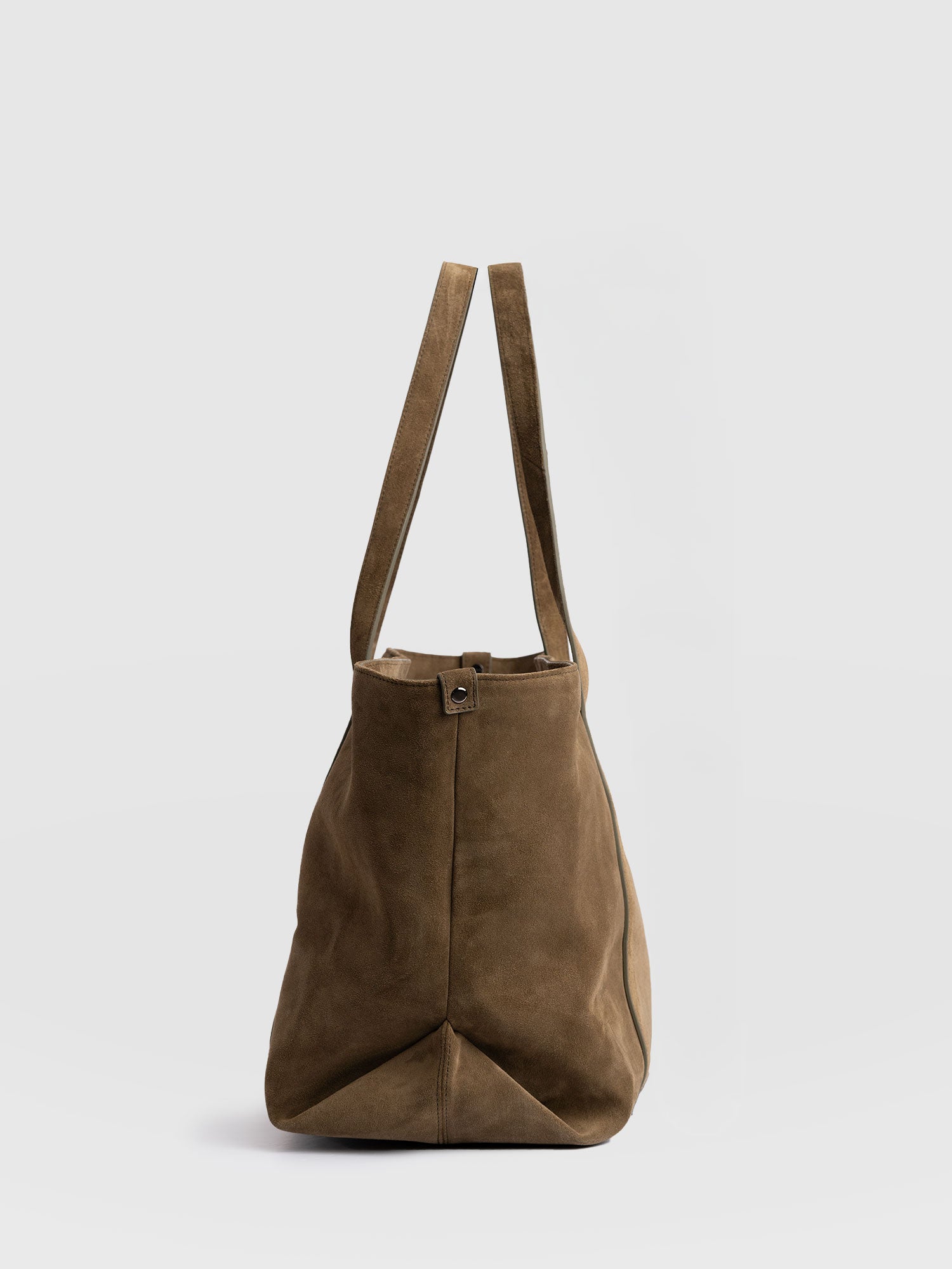 Kara Shopper Bag Khaki Suede - Women's Bags | Saint + Sofia® EU
