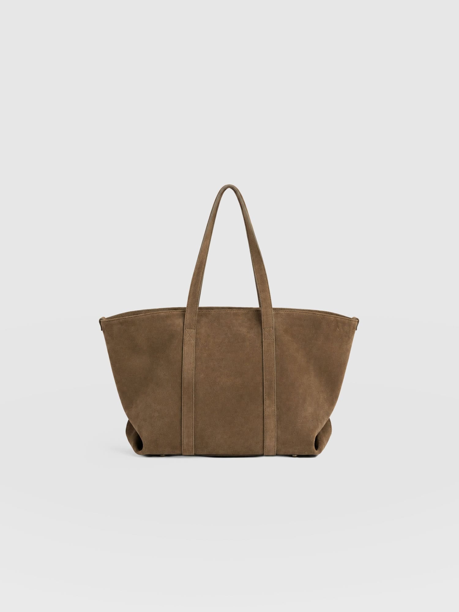 Kara Shopper Bag Khaki Suede - Women's Bags | Saint + Sofia® EU