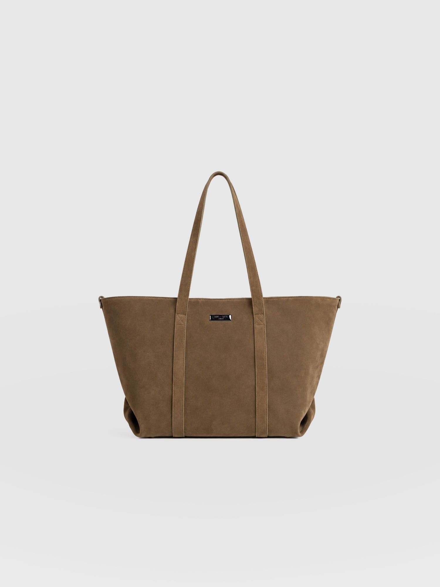 Kara Shopper Bag Khaki Suede - Women's Bags | Saint + Sofia® EU