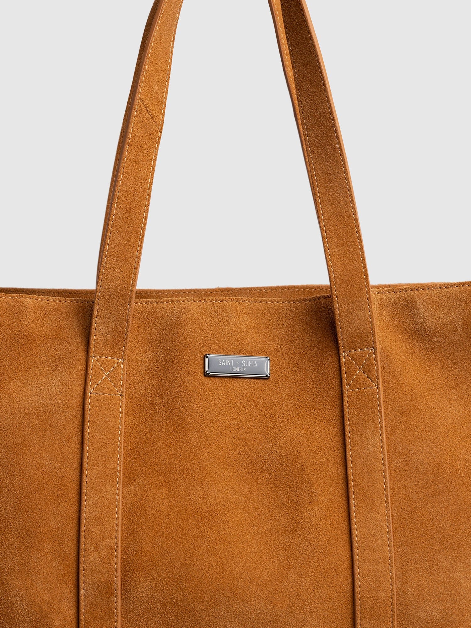 Kara Shopper Bag Tan Suede - Women's Bags | Saint + Sofia® EU