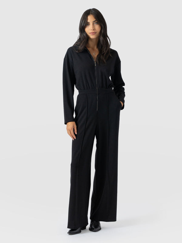 Keller Long Sleeve Jumpsuit - Black - Women's Jumpsuits | Saint + Sofia® EU