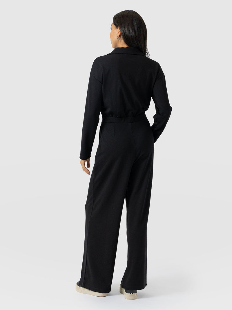 Keller Long Sleeve Jumpsuit - Black - Women's Jumpsuits | Saint + Sofia® EU