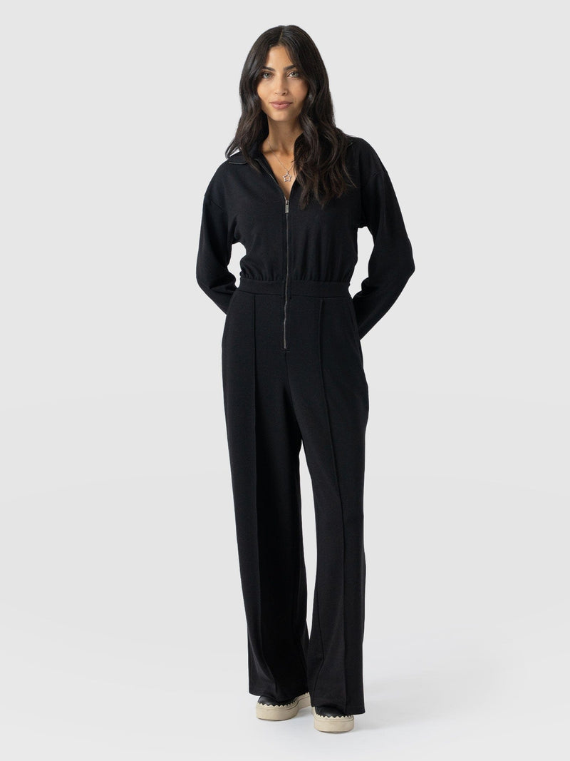 Keller Long Sleeve Jumpsuit - Black - Women's Jumpsuits | Saint + Sofia® EU