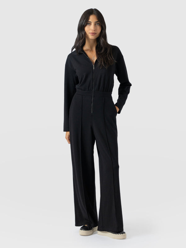 Keller Long Sleeve Jumpsuit - Black - Women's Jumpsuits | Saint + Sofia® EU