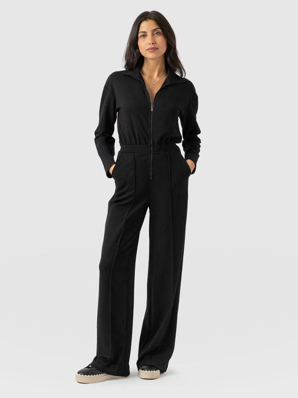 Keller Long Sleeve Jumpsuit - Black - Women's Jumpsuits | Saint + Sofia® EU