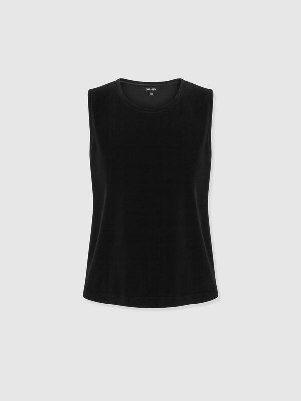 Keller Vest - Black Velvet - Women's T-shirts | Saint + Sofia® EU