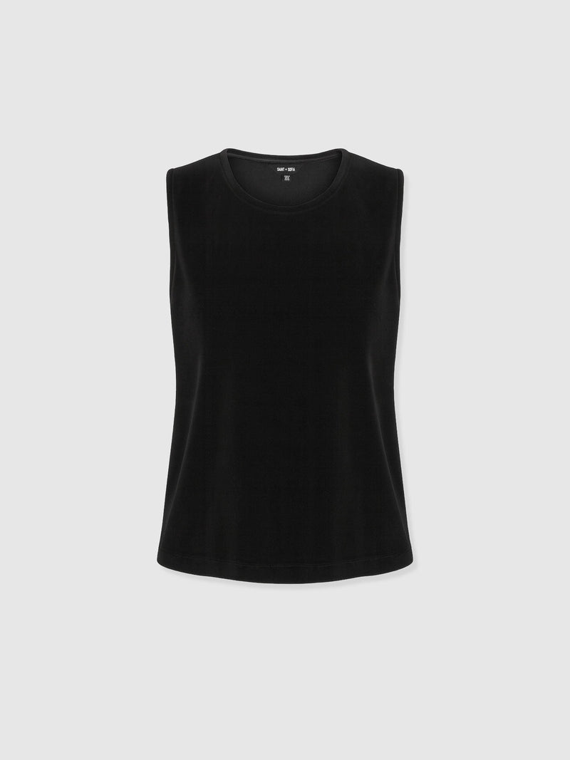 Keller Vest - Black Velvet - Women's T-shirts | Saint + Sofia® EU