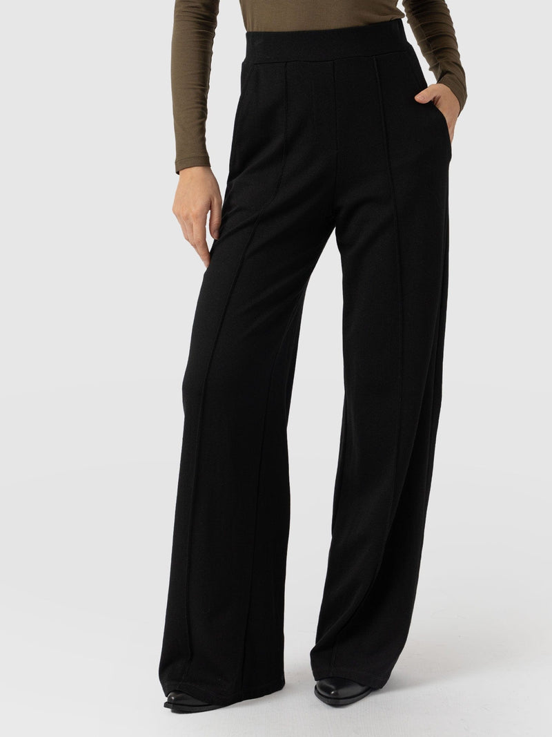 Keller Wide Leg Pant Black - Women's Trousers | Saint + Sofia® EU