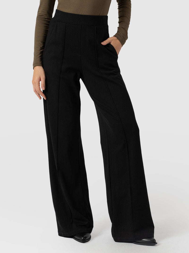 Keller Wide Leg Pant Black - Women's Trousers | Saint + Sofia® EU