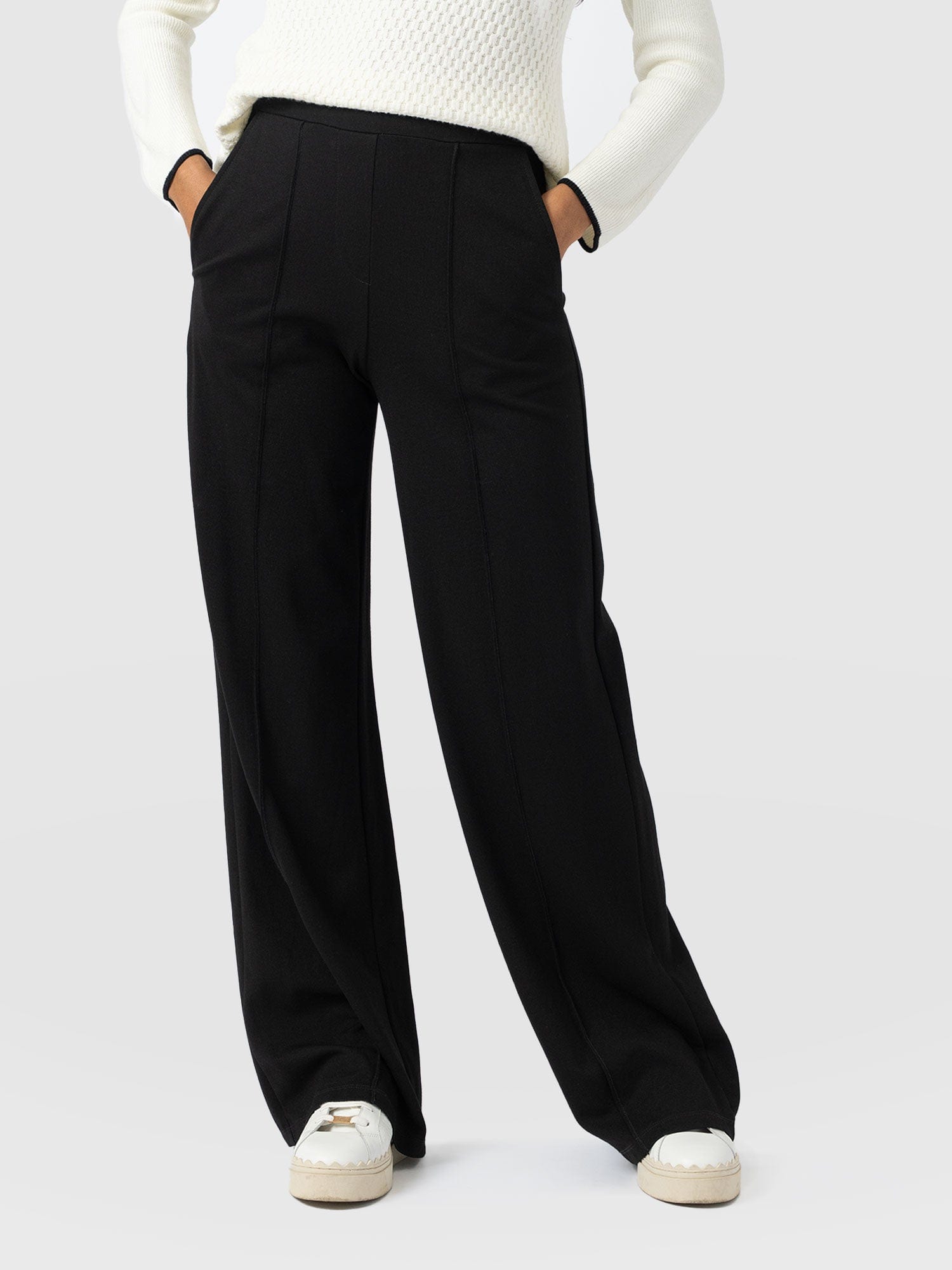 Keller Wide Leg Pant Black - Women's Trousers | Saint + Sofia® EU