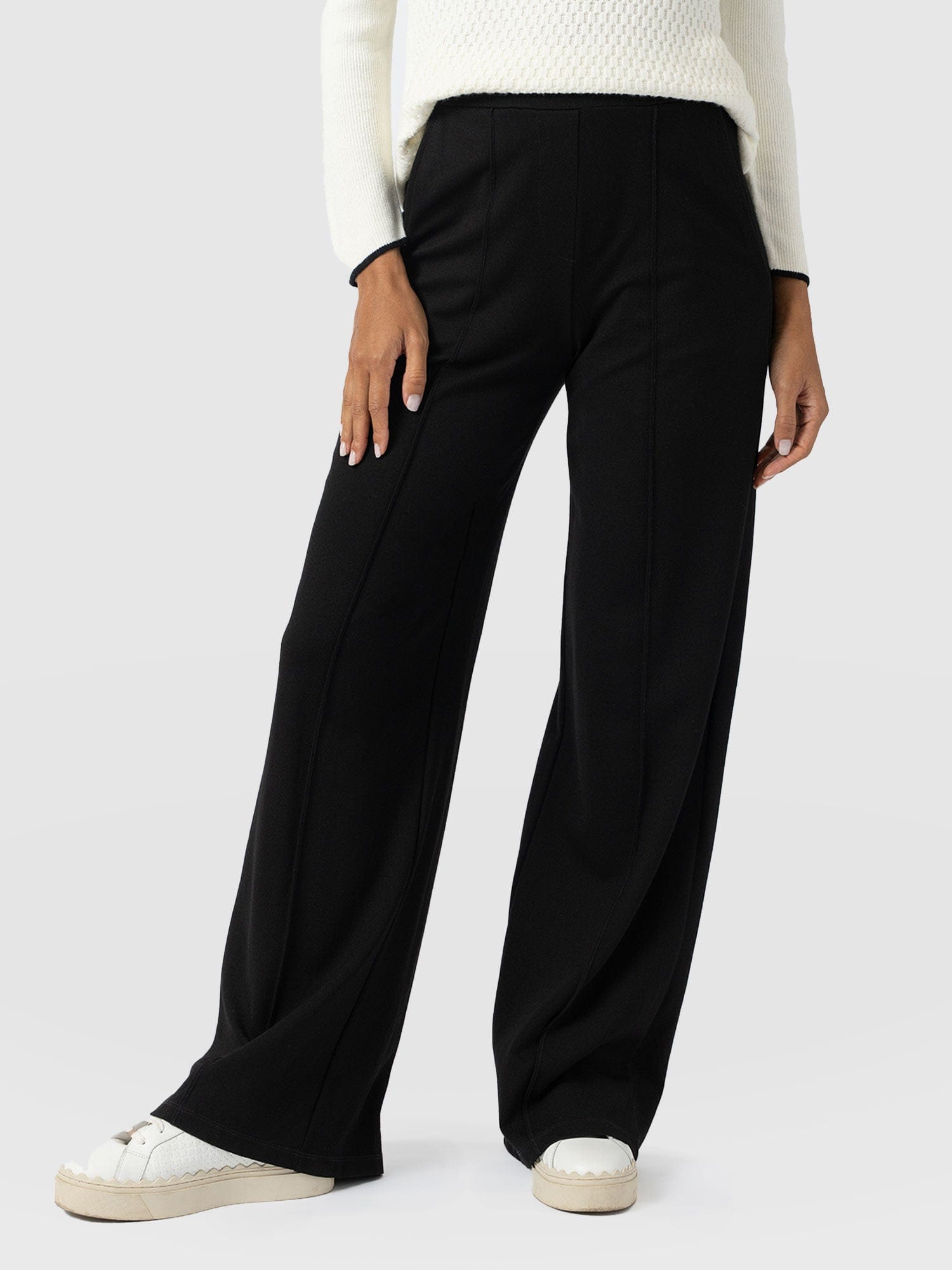 Keller Wide Leg Pant Black - Women's Trousers | Saint + Sofia® EU