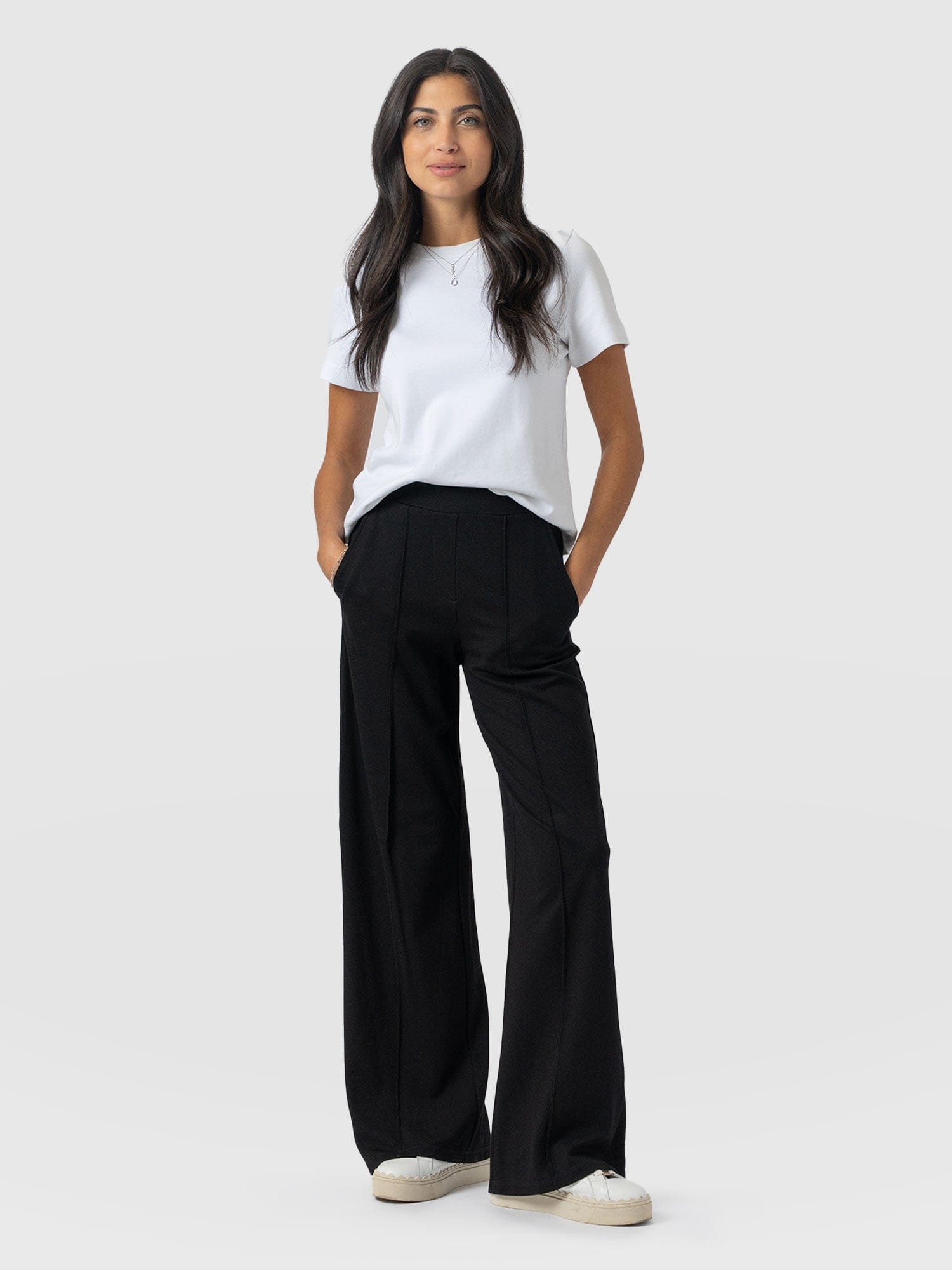 Keller Wide Leg Pant Black - Women's Trousers | Saint + Sofia® EU