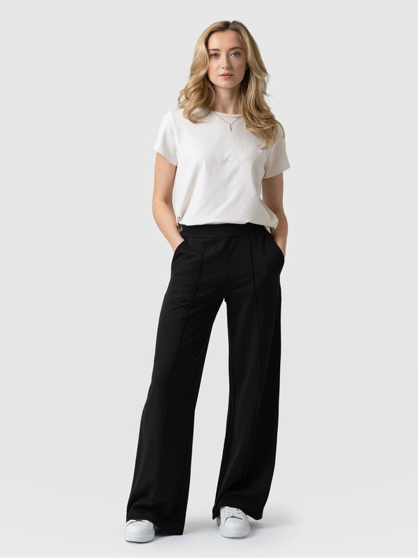 Keller Wide Leg Pant Black - Women's Wide Leg Trousers | Saint + Sofia® UK