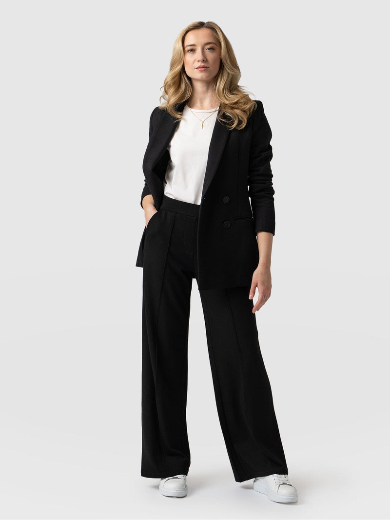 Keller Wide Leg Pant Black - Women's Wide Leg Trousers | Saint + Sofia® UK