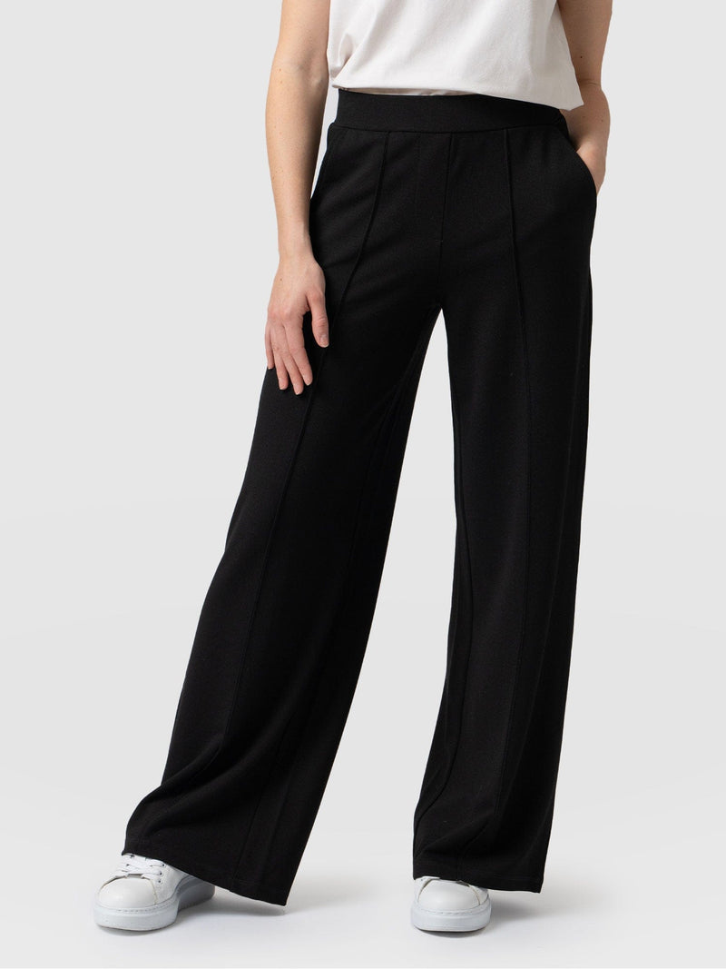 Keller Wide Leg Pant Black - Women's Wide Leg Trousers | Saint + Sofia® UK