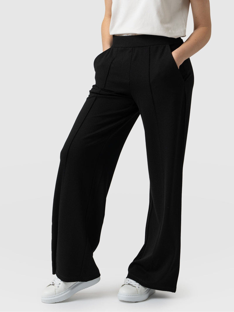 Keller Wide Leg Pant Black - Women's Wide Leg Trousers | Saint + Sofia® UK